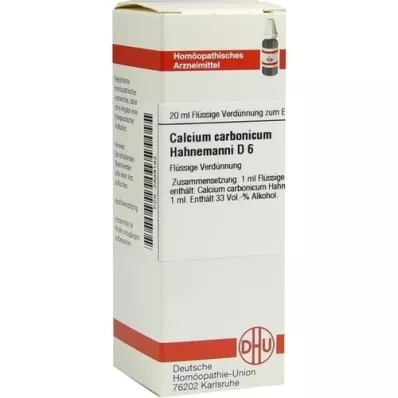 CALCIUM CARBONICUM Hahnemanni D 6 Diluição, 20 ml