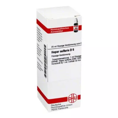 HEPAR SULFURIS Diluição D 6, 20 ml HEPAR SULFURIS Diluição D 6, 20 ml