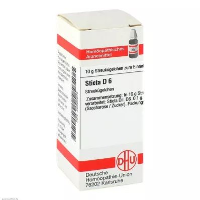 STICTA D 6 glóbulos, 10 g STICTA D 6 glóbulos, 10 g