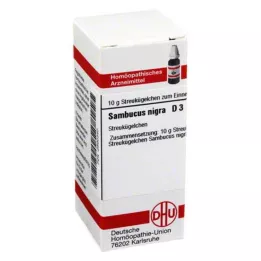 SAMBUCUS NIGRA D 3 glóbulos, 10 g