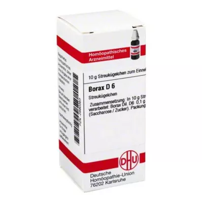 BORAX D 6 glóbulos, 10 g