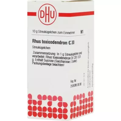 RHUS TOXICODENDRON C 30 glóbulos, 10 g