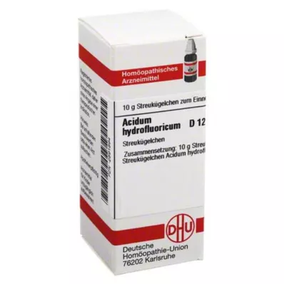 ACIDUM HYDROFLUORICUM D 12 glóbulos, 10 g ACIDUM HYDROFLUORICUM D 12 glóbulos, 10 g