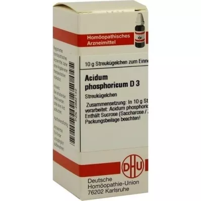 ACIDUM PHOSPHORICUM D 3 glóbulos, 10 g