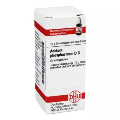 ACIDUM PHOSPHORICUM D 3 glóbulos, 10 g ACIDUM PHOSPHORICUM D 3 glóbulos, 10 g