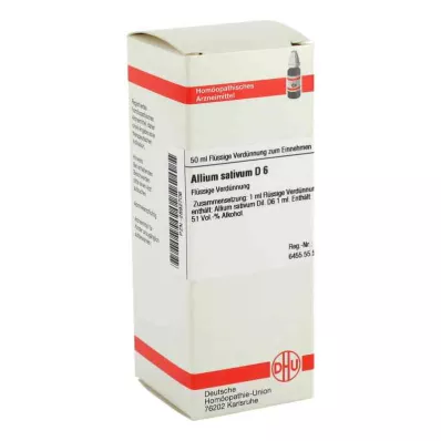 ALLIUM SATIVUM Diluição D 6, 50 ml