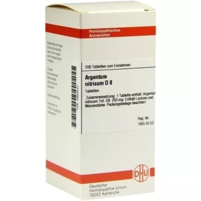 ARGENTUM NITRICUM D 8 Comprimidos, 200 Cápsulas