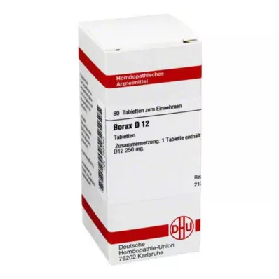 BORAX D 12 Comprimidos, 80 Cápsulas BORAX D 12 Comprimidos, 80 Cápsulas
