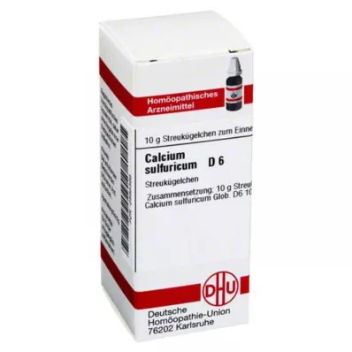 CALCIUM SULFURICUM D 6 glóbulos, 10 g