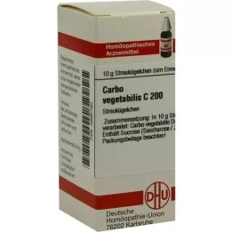 CARBO VEGETABILIS C 200 glóbulos, 10 g