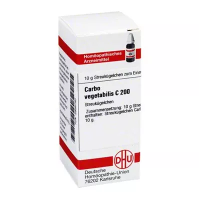 CARBO VEGETABILIS C 200 glóbulos, 10 g CARBO VEGETABILIS C 200 glóbulos, 10 g