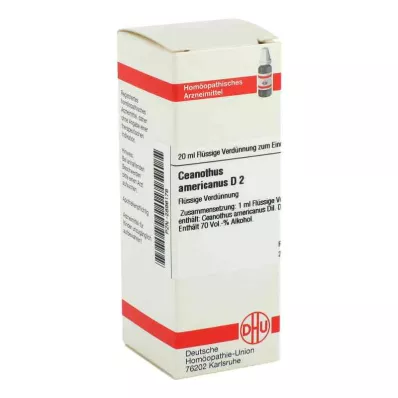 CEANOTHUS AMERICANUS Diluição D 2, 20 ml CEANOTHUS AMERICANUS Diluição D 2, 20 ml