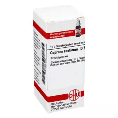 CUPRUM ACETICUM D 6 glóbulos, 10 g