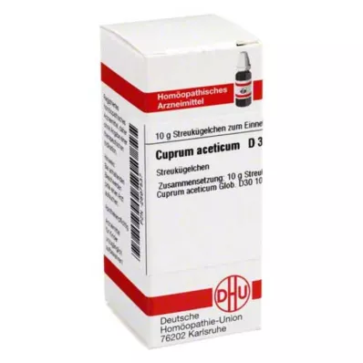 CUPRUM ACETICUM D 30 glóbulos, 10 g