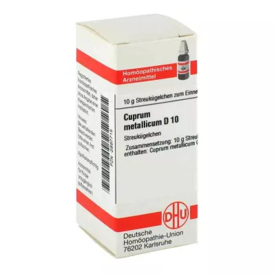 CUPRUM METALLICUM D 10 glóbulos, 10 g