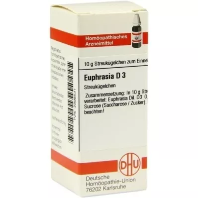 EUPHRASIA D 3 glóbulos, 10 g
