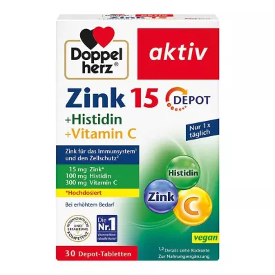 DOPPELHERZ Zinco+Histidina Depot Comprimidos activos, 30 unid DOPPELHERZ Zinco+Histidina Depot Comprimidos activos, 30 unid