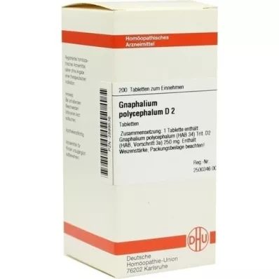 GNAPHALIUM POLYCEPHALUM D 2 Comprimidos, 200 Cápsulas