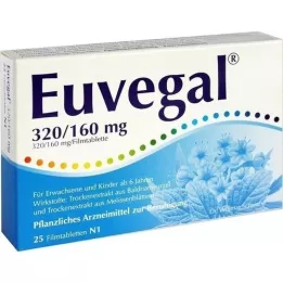 EUVEGAL 320 mg/160 mg comprimidos revestidos por película, 25 unidades