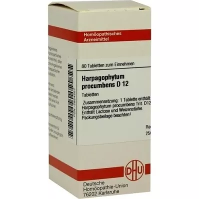 HARPAGOPHYTUM PROCUMBENS D 12 Comprimidos, 80 Cápsulas