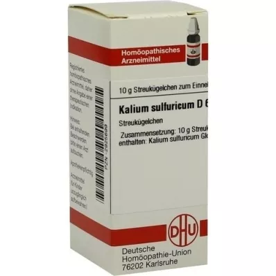 KALIUM SULFURICUM D 6 glóbulos, 10 g