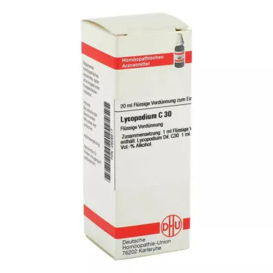 LYCOPODIUM Diluição C 30, 20 ml LYCOPODIUM Diluição C 30, 20 ml