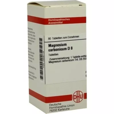 MAGNESIUM CARBONICUM D 8 Comprimidos, 80 Cápsulas