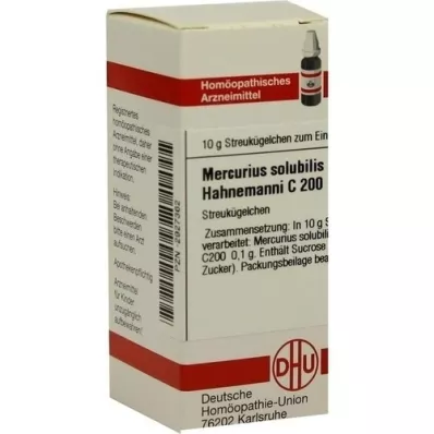 MERCURIUS SOLUBILIS Hahnemanni C 200 glóbulos, 10 g