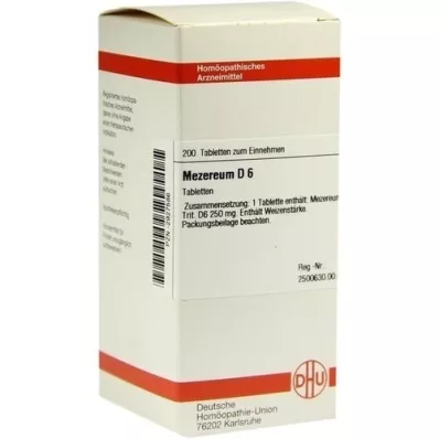 MEZEREUM D 6 Comprimidos, 200 Cápsulas