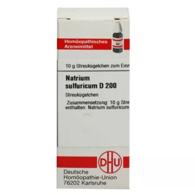 NATRIUM SULFURICUM C 200 glóbulos, 10 g