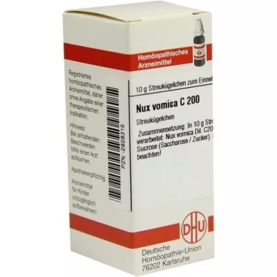 NUX VOMICA C 200 glóbulos, 10 g