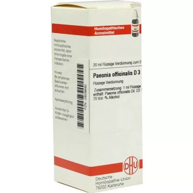 PAEONIA OFFICINALIS Diluição D 3, 20 ml PAEONIA OFFICINALIS Diluição D 3, 20 ml