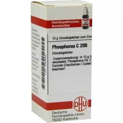 PHOSPHORUS C 200 glóbulos, 10 g