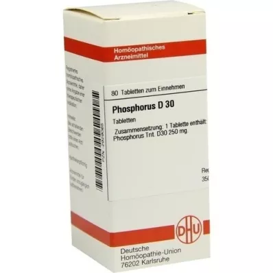 PHOSPHORUS D 30 Comprimidos, 80 Cápsulas