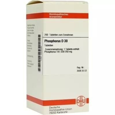 PHOSPHORUS D 30 Comprimidos, 200 Cápsulas
