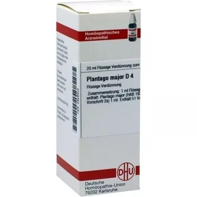 PLANTAGO MAJOR Diluição D 4, 20 ml