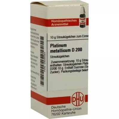 PLATINUM METALLICUM D 200 glóbulos, 10 g