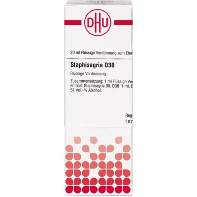 STAPHISAGRIA Diluição D 30, 20 ml