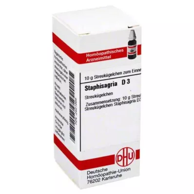 STAPHISAGRIA D 3 glóbulos, 10 g STAPHISAGRIA D 3 glóbulos, 10 g