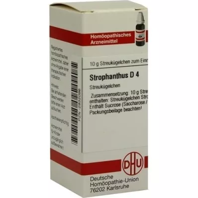STROPHANTHUS D 4 glóbulos, 10 g