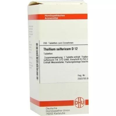 THALLIUM SULFURICUM D 12 Comprimidos, 200 Cápsulas