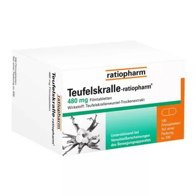 TEUFELSKRALLE-RATIOPHARM Comprimidos revestidos por película, 100 unidades TEUFELSKRALLE-RATIOPHARM Comprimidos revestidos por película, 100 unidades