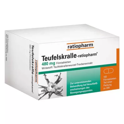 TEUFELSKRALLE-RATIOPHARM Comprimidos revestidos por película, 200 unidades TEUFELSKRALLE-RATIOPHARM Comprimidos revestidos por película, 200 unidades
