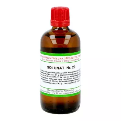 SOLUNAT Nº 20 gotas, 100 ml SOLUNAT Nº 20 gotas, 100 ml