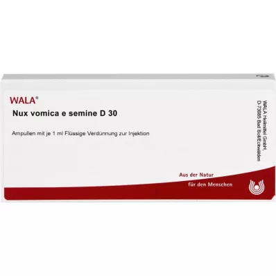 NUX VOMICA E semine D 30 ampolas, 10X1 ml