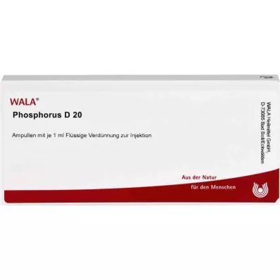 PHOSPHORUS D 20 ampolas, 10X1 ml