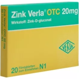ZINK VERLA OTC Comprimidos revestidos por película de 20 mg, 20 unidades