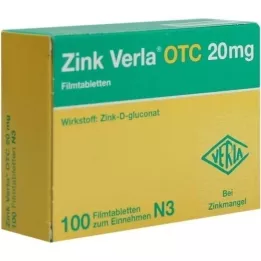 ZINK VERLA OTC Comprimidos revestidos por película de 20 mg, 100 unidades