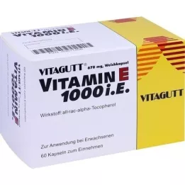 VITAGUTT Vitamina E 1000 cápsulas moles, 60 unidades