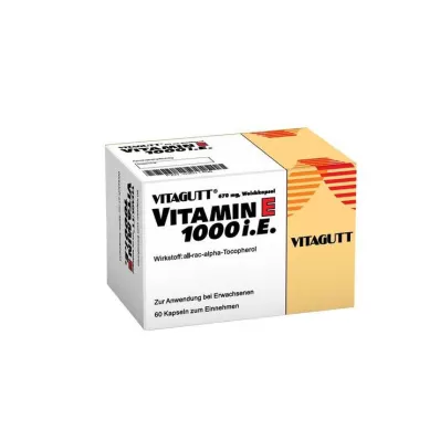VITAGUTT Vitamina E 1000 cápsulas moles, 60 unidades